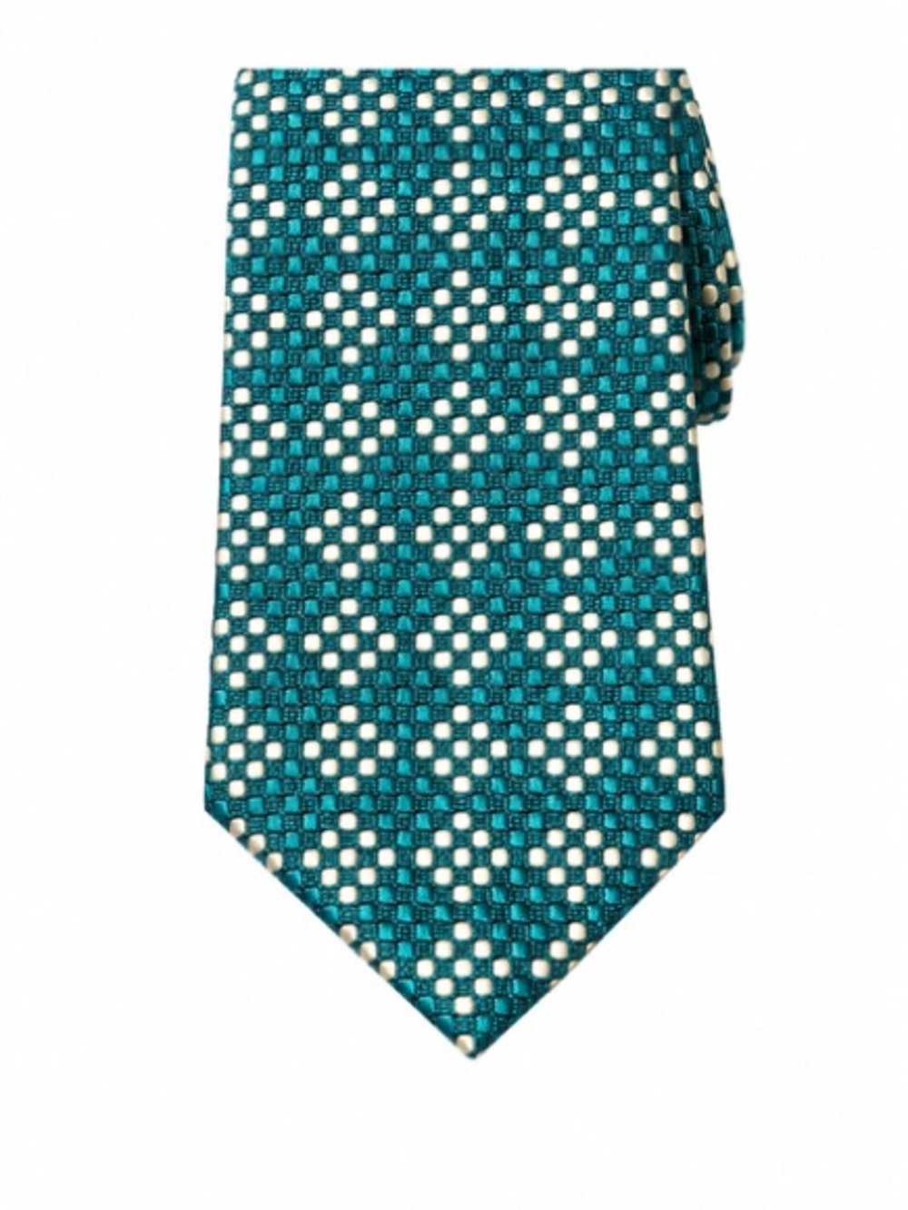 Versace Teal and White Patterned Tie
